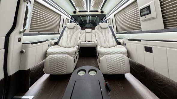 sandy springs 8 passenger sprinter van interior